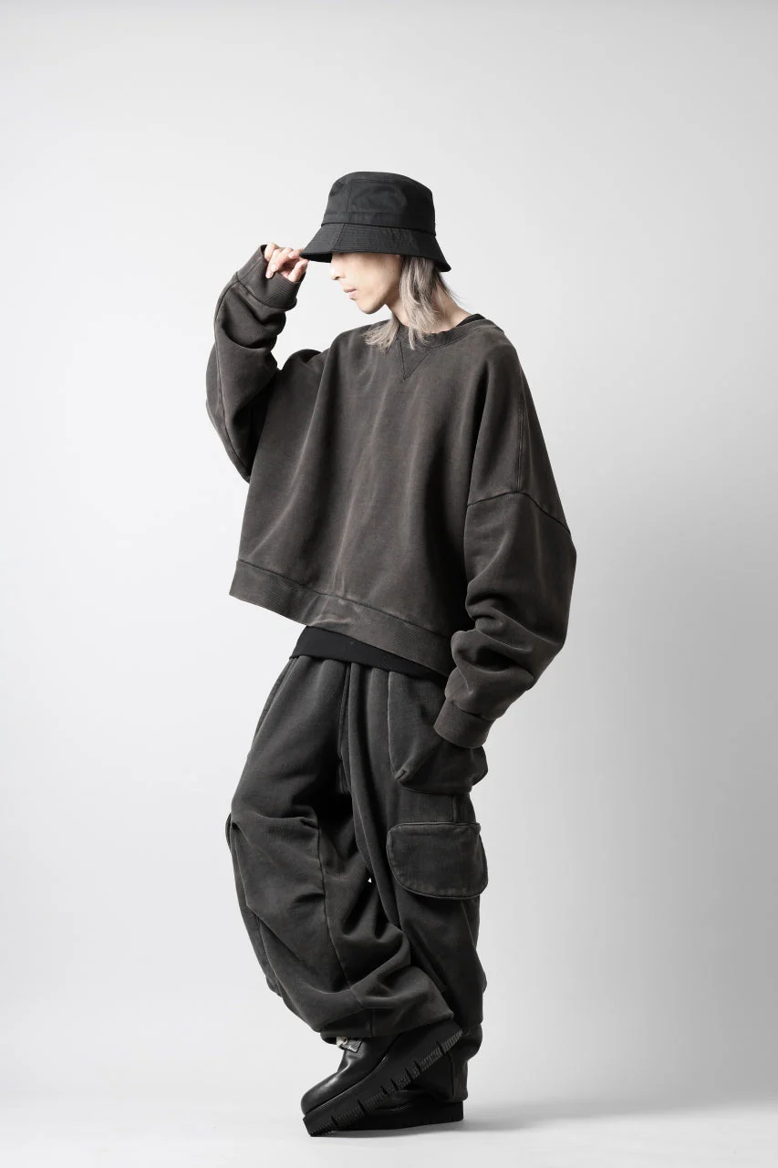 entire studios BOX CREW SWEAT PULLOVER (WASHED BLACK) - Image 17