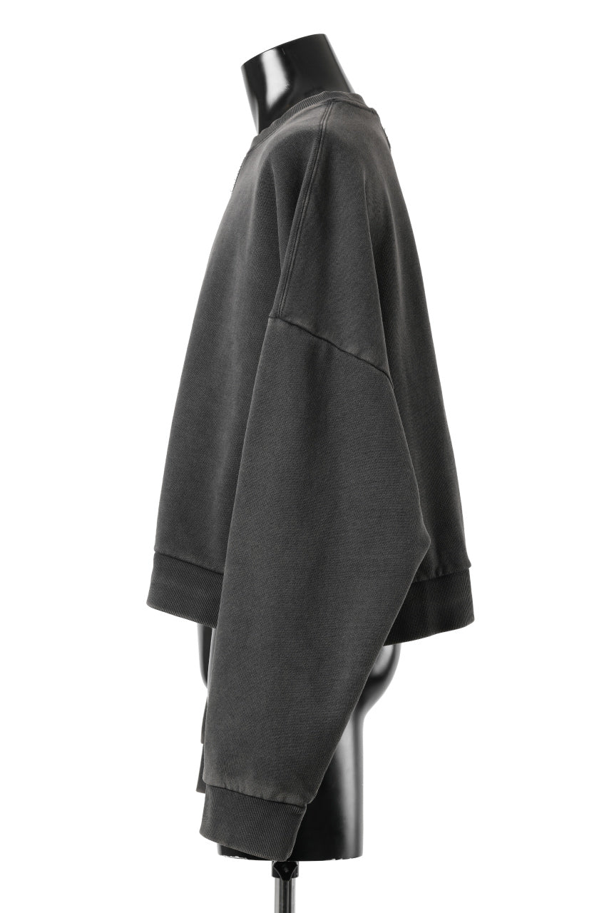 entire studios BOX CREW SWEAT PULLOVER (WASHED BLACK) - Image 3