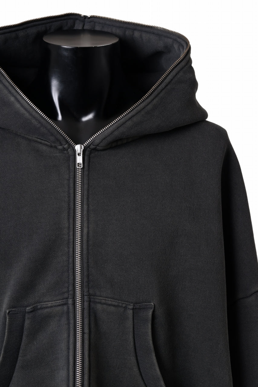 entire studios ETERNAL ZIP SWEAT PARKA (WASHED BLACK) - Image 10