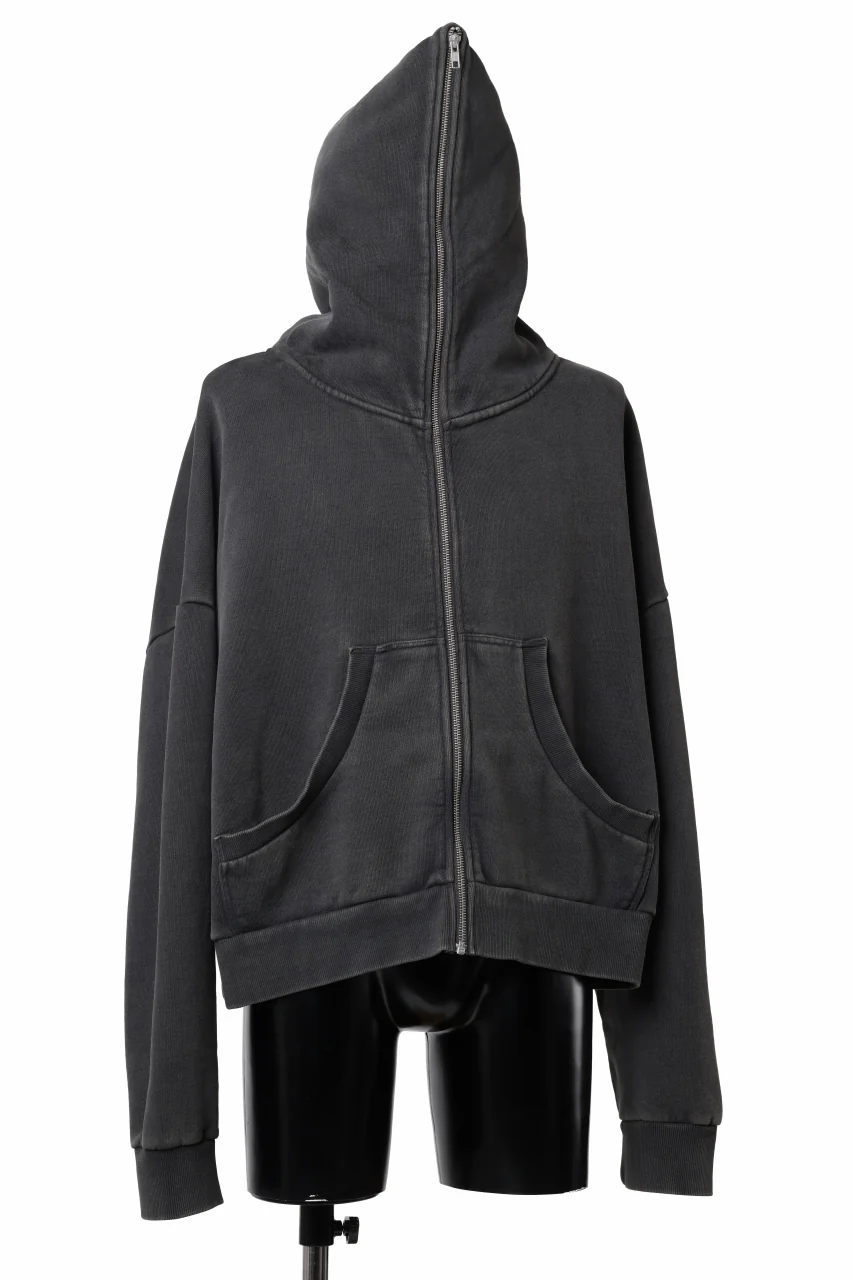 entire studios ETERNAL ZIP SWEAT PARKA (WASHED BLACK) - Image 2