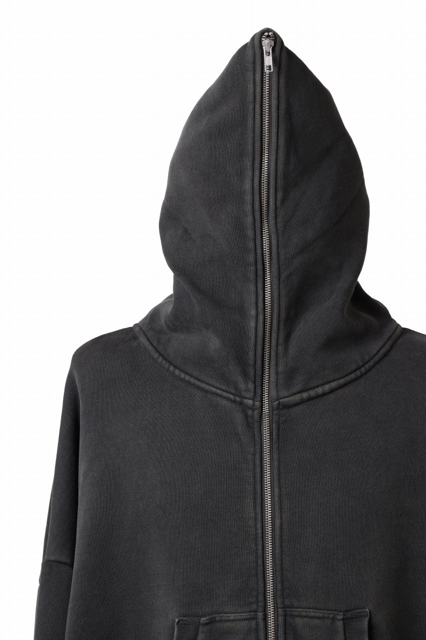entire studios ETERNAL ZIP SWEAT PARKA (WASHED BLACK) - Image 3