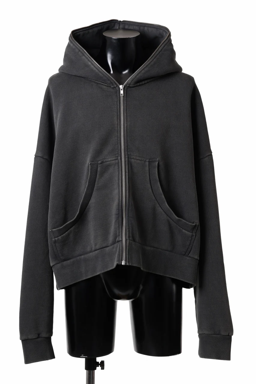 entire studios ETERNAL ZIP SWEAT PARKA (WASHED BLACK) - Image 5