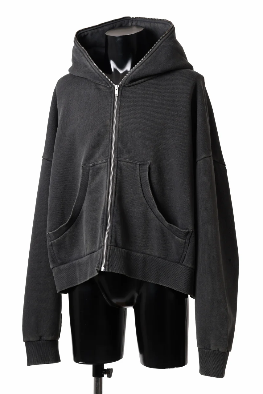 entire studios ETERNAL ZIP SWEAT PARKA (WASHED BLACK) - Image 6