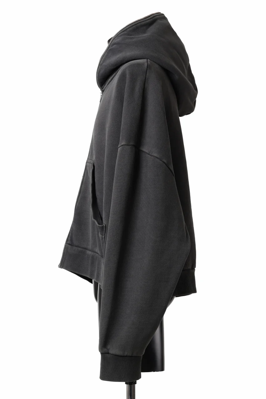 entire studios ETERNAL ZIP SWEAT PARKA (WASHED BLACK) - Image 7