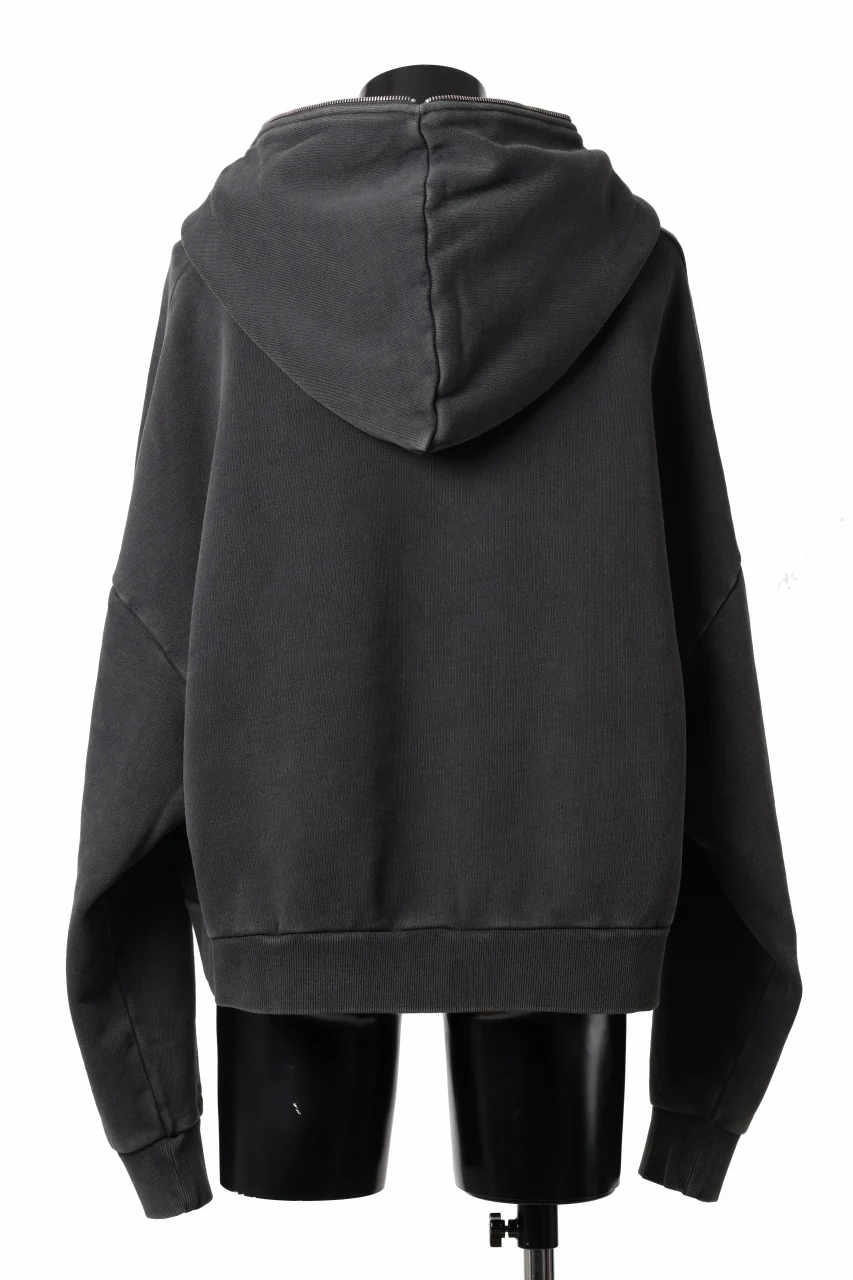 entire studios ETERNAL ZIP SWEAT PARKA (WASHED BLACK) - Image 8