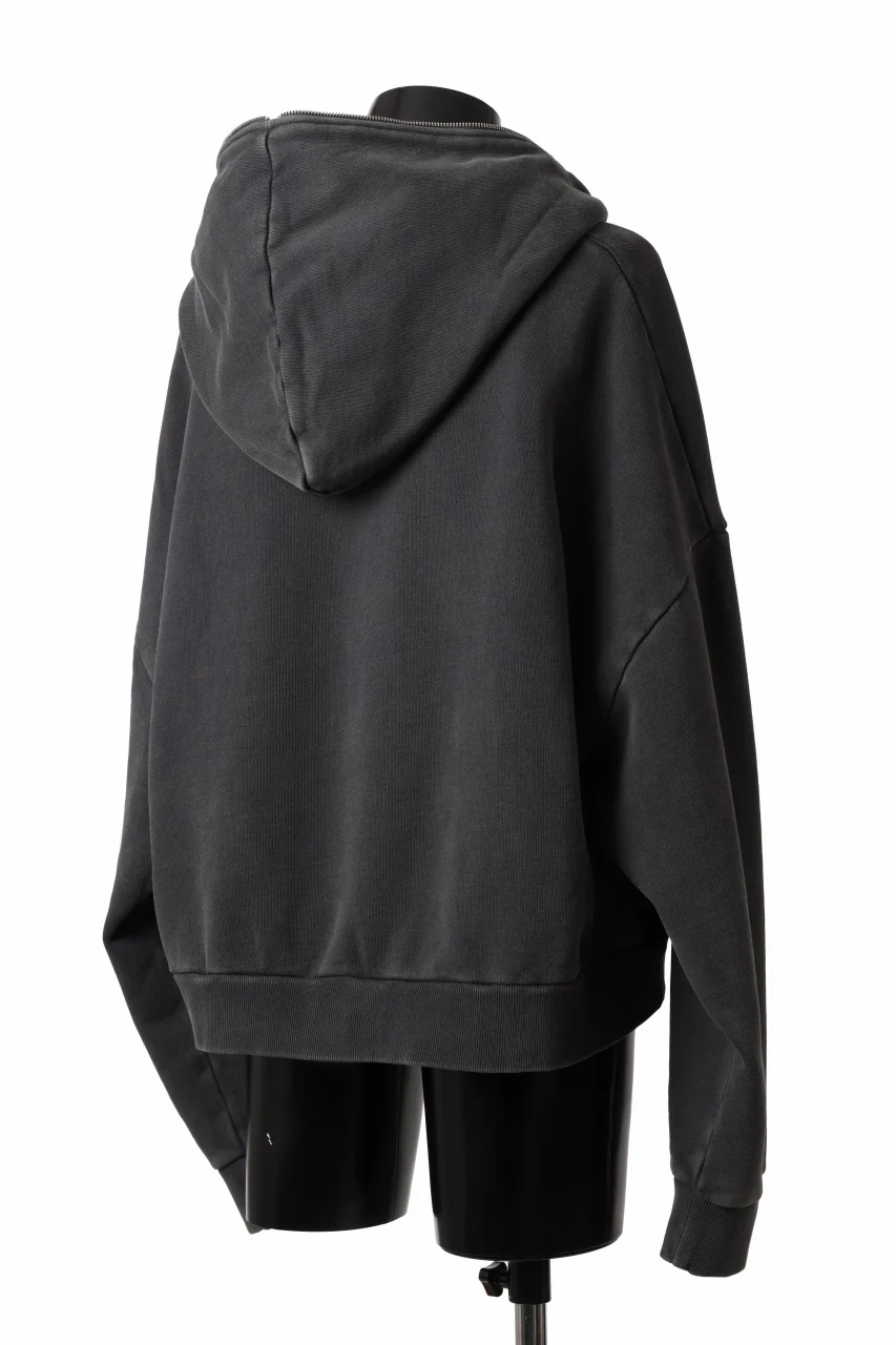 entire studios ETERNAL ZIP SWEAT PARKA (WASHED BLACK) - Image 9
