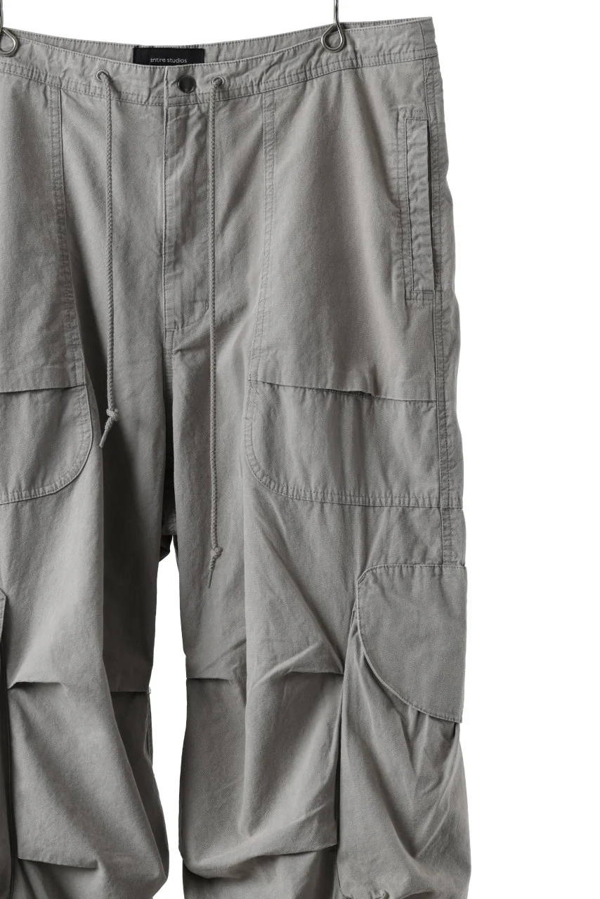 entire studios FREIGHT CARGO PANTS / COTTON CANVAS (STEEL) - Image 6