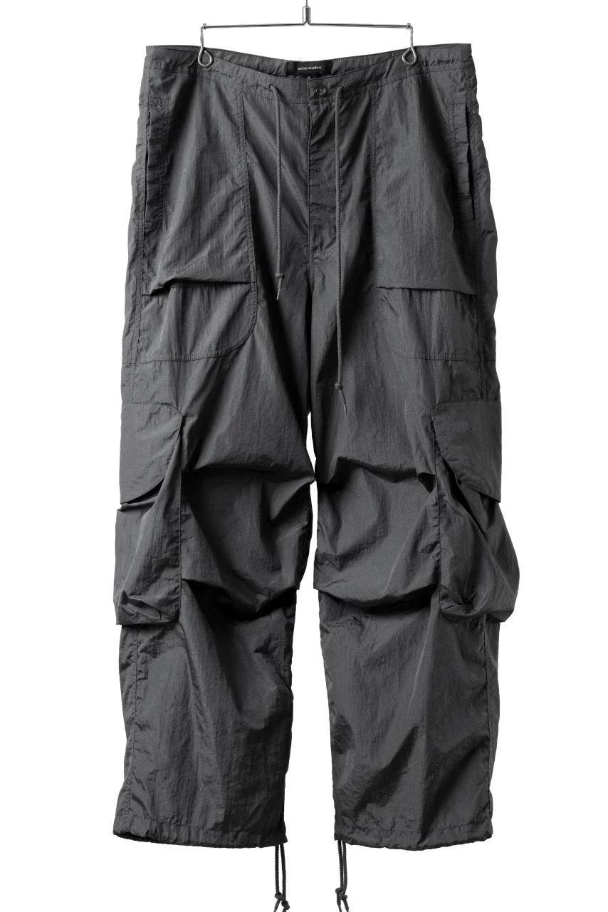 entire studios FREIGHT CARGO PANTS / CRINKLE NYLON (ROCK)
