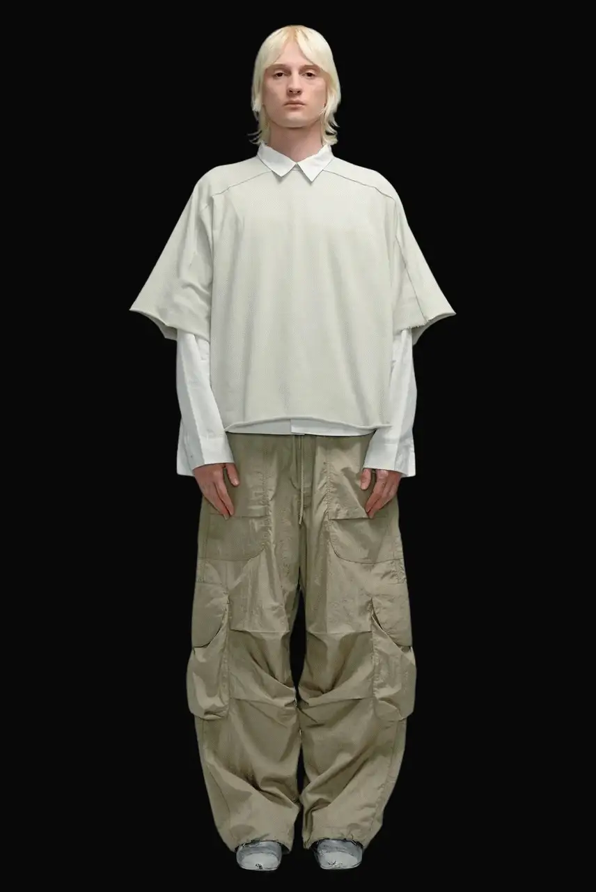 entire studios FREIGHT CARGO PANTS / CRINKLE NYLON (SAGE) - Image 28