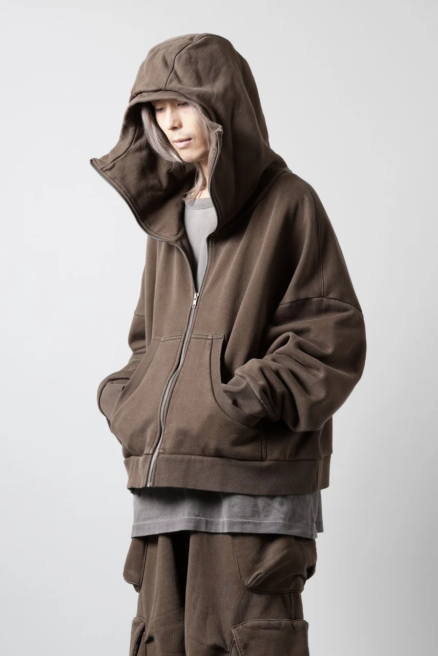 entire studios FULL ZIP SWEAT PARKA (BRUNETTE) - Image 2