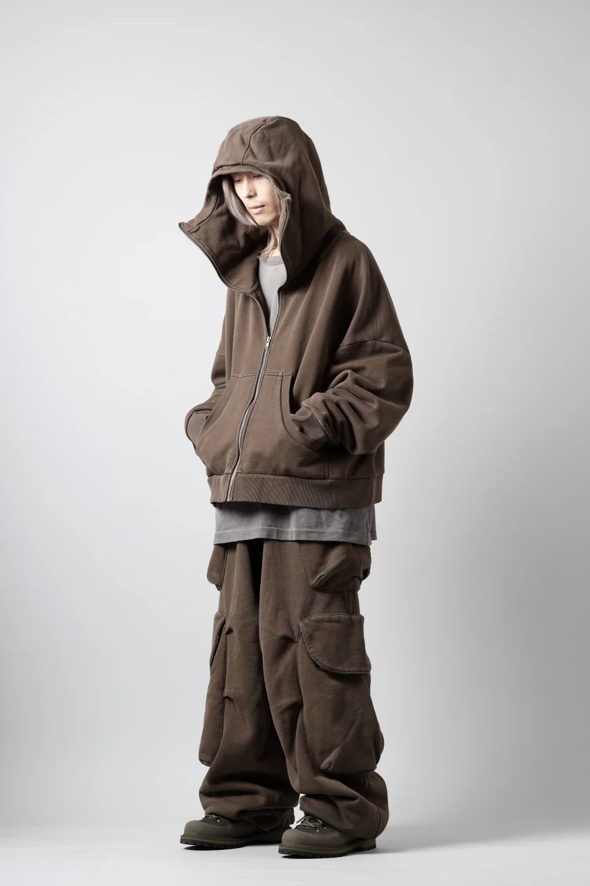 entire studios FULL ZIP SWEAT PARKA (BRUNETTE) - Image 3
