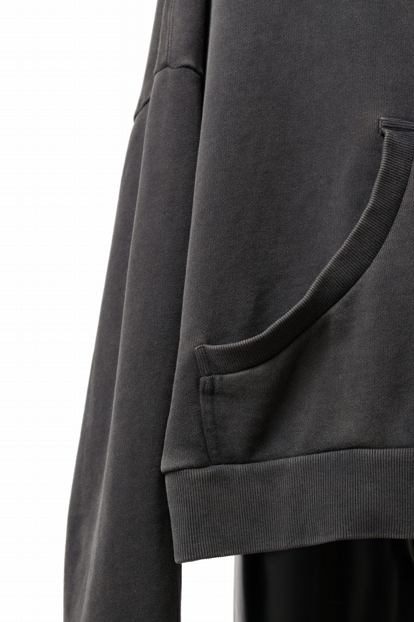 entire studios FULL ZIP SWEAT PARKA (WASHED BLACK) - Image 14