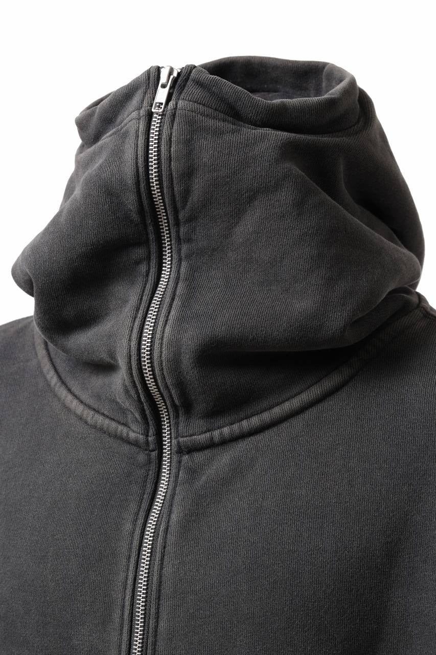 entire studios FULL ZIP SWEAT PARKA (WASHED BLACK) - Image 15