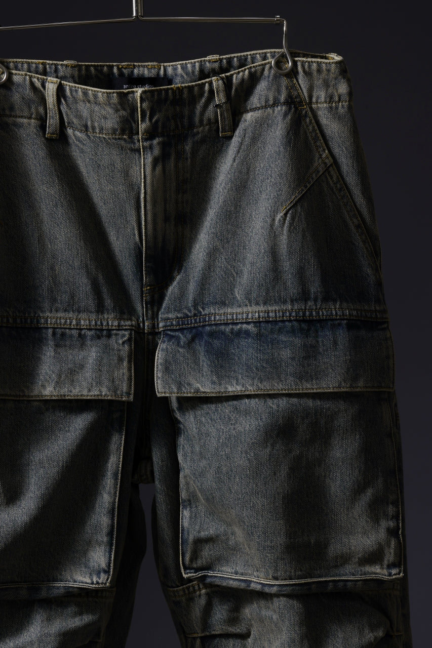 entire studios HEAVY DENIM CARGO TROUSERS (SURFACE WAVE) - Image 30