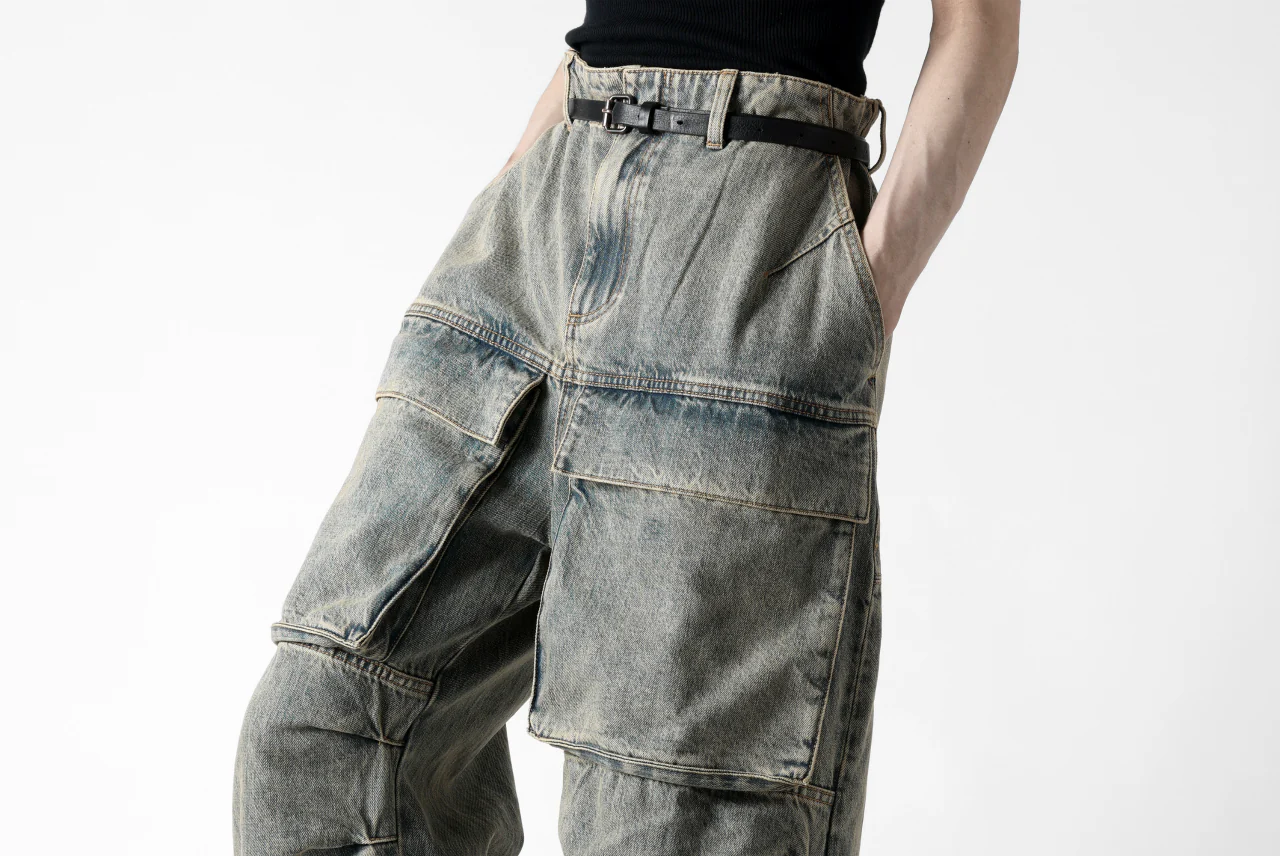 entire studios HEAVY DENIM CARGO TROUSERS (SURFACE WAVE) - Image 44