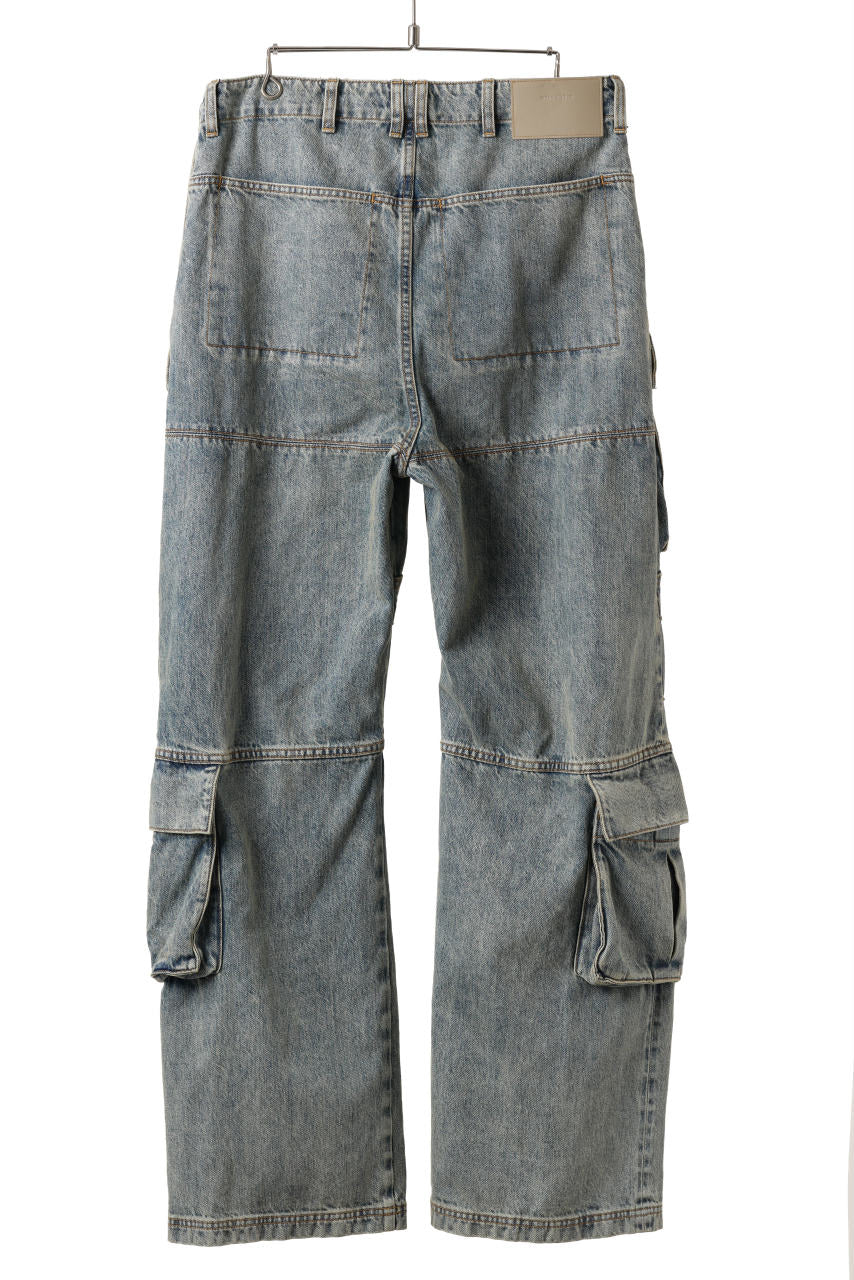 entire studios HEAVY DENIM CARGO TROUSERS (SURFACE WAVE) - Image 3