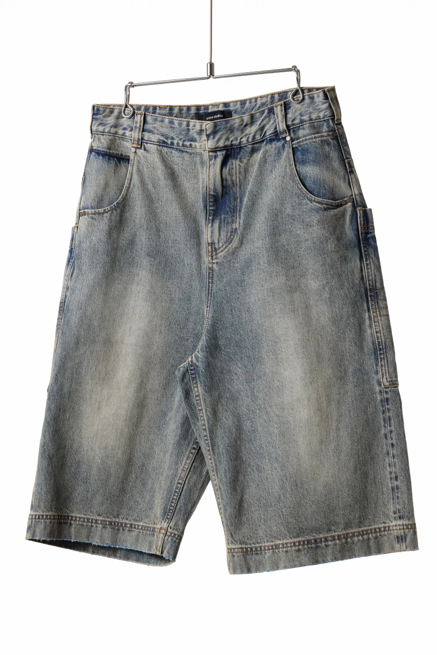 entire studios HEAVY DENIM SHORTS (SURFACE WAVE) - Image 2