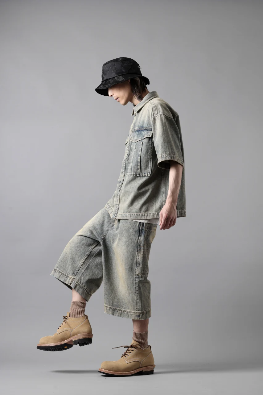 entire studios HEAVY DENIM SHORTS (SURFACE WAVE) - Image 25