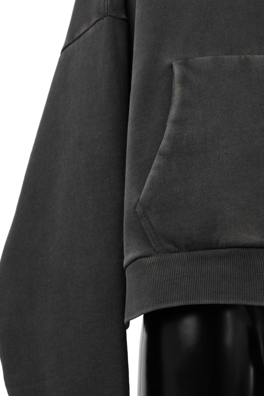 entire studios HEAVY HOOD SWEAT PULLOVER (WASHED BLACK) - Image 6