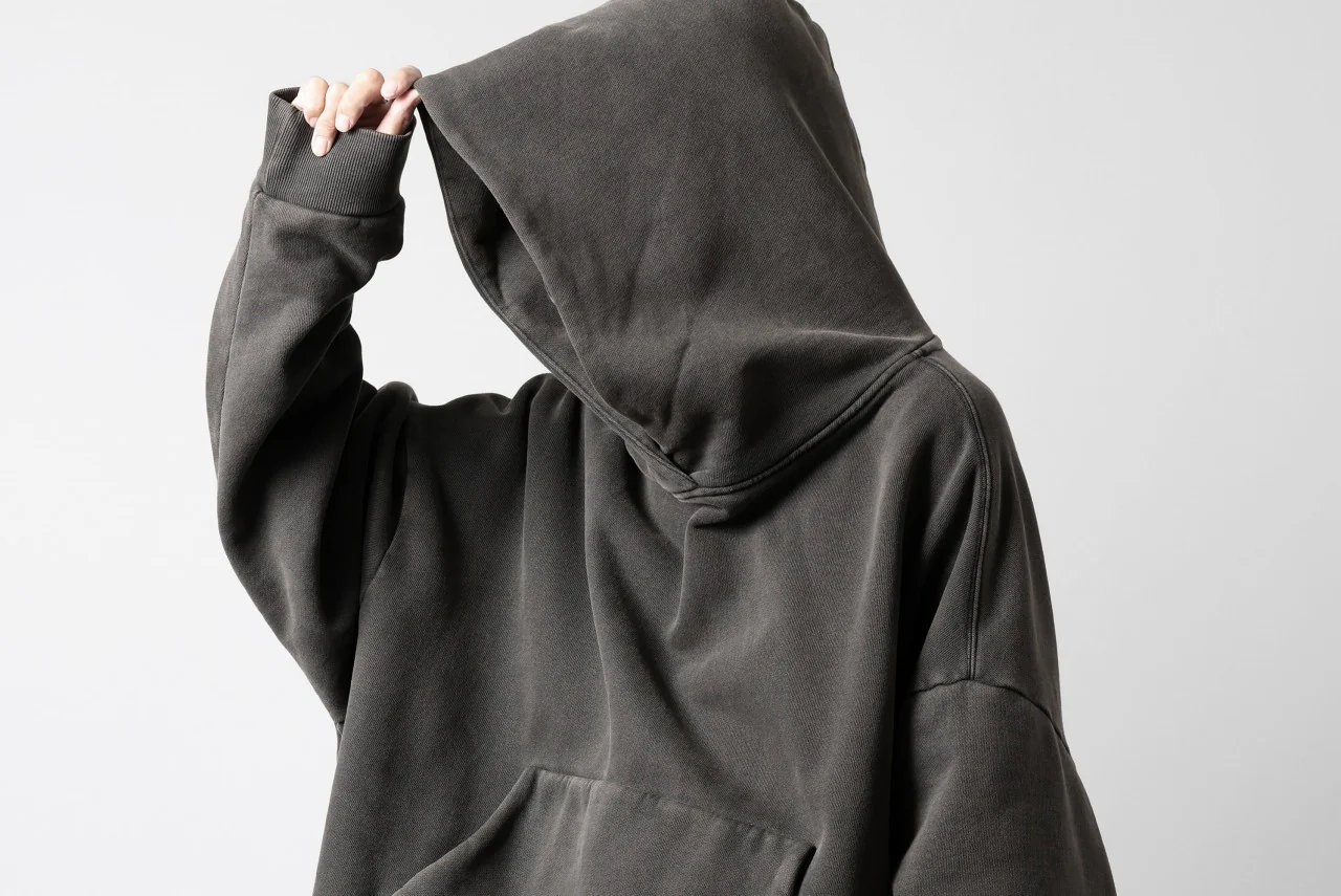 entire studios HEAVY HOOD SWEAT PULLOVER (WASHED BLACK) - Image 14