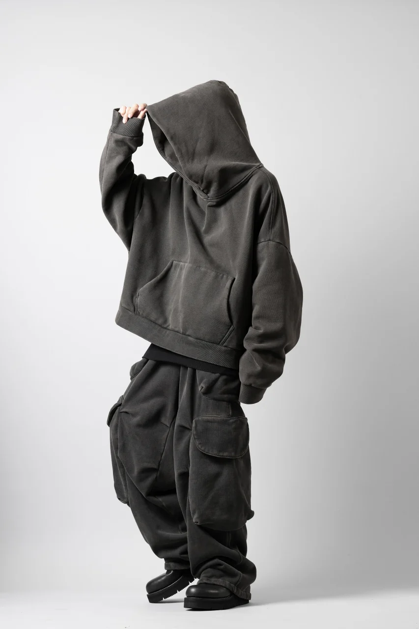 entire studios HEAVY HOOD SWEAT PULLOVER (WASHED BLACK) - Image 18