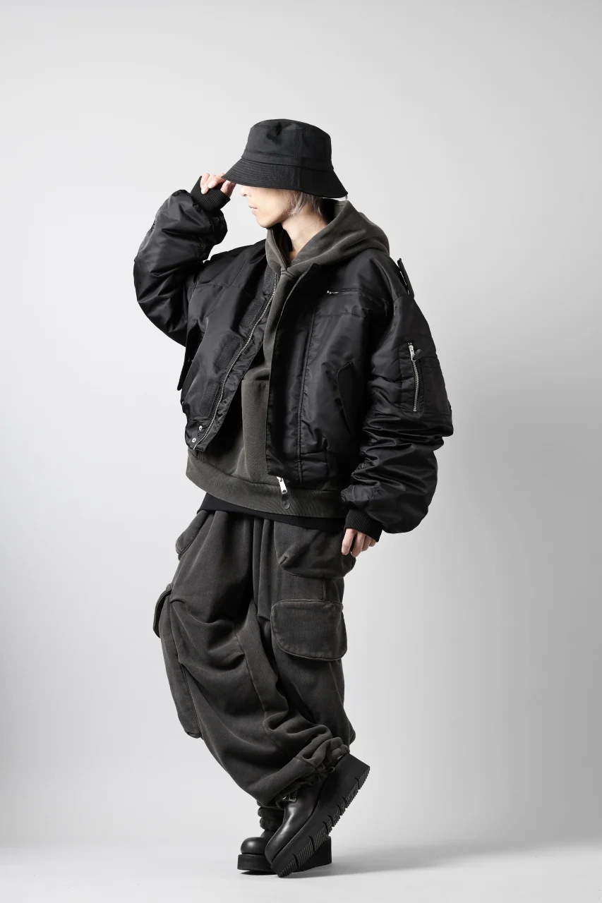 entire studios HEAVY HOOD SWEAT PULLOVER (WASHED BLACK) - Image 22