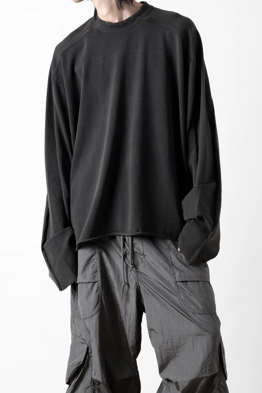 entire studios HEAVY LONG SLEEVE TEE (WASHED BLACK) - Image 8