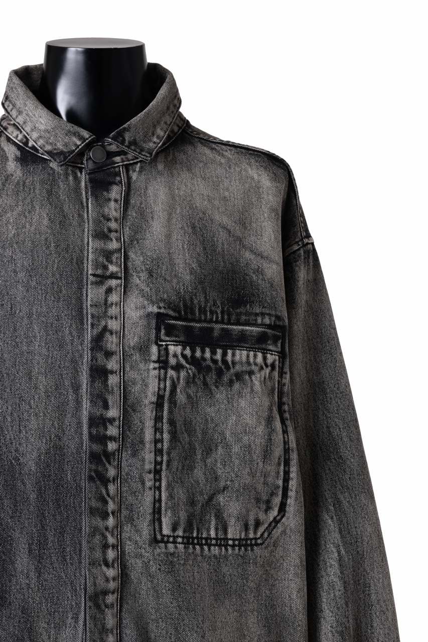 entire studios HERCULEAN DENIM SHIRT JACKET (CHARGRILL) - Image 10