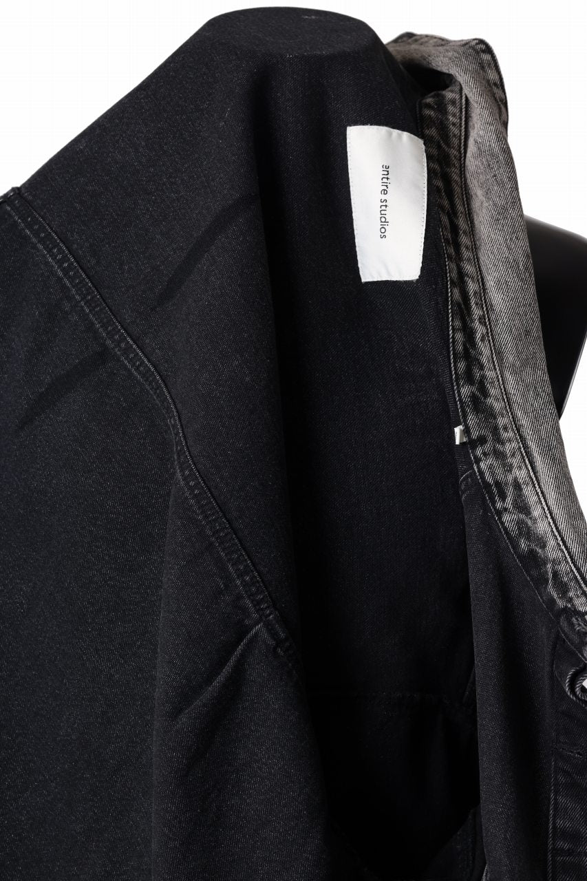 entire studios HERCULEAN DENIM SHIRT JACKET (CHARGRILL) - Image 19