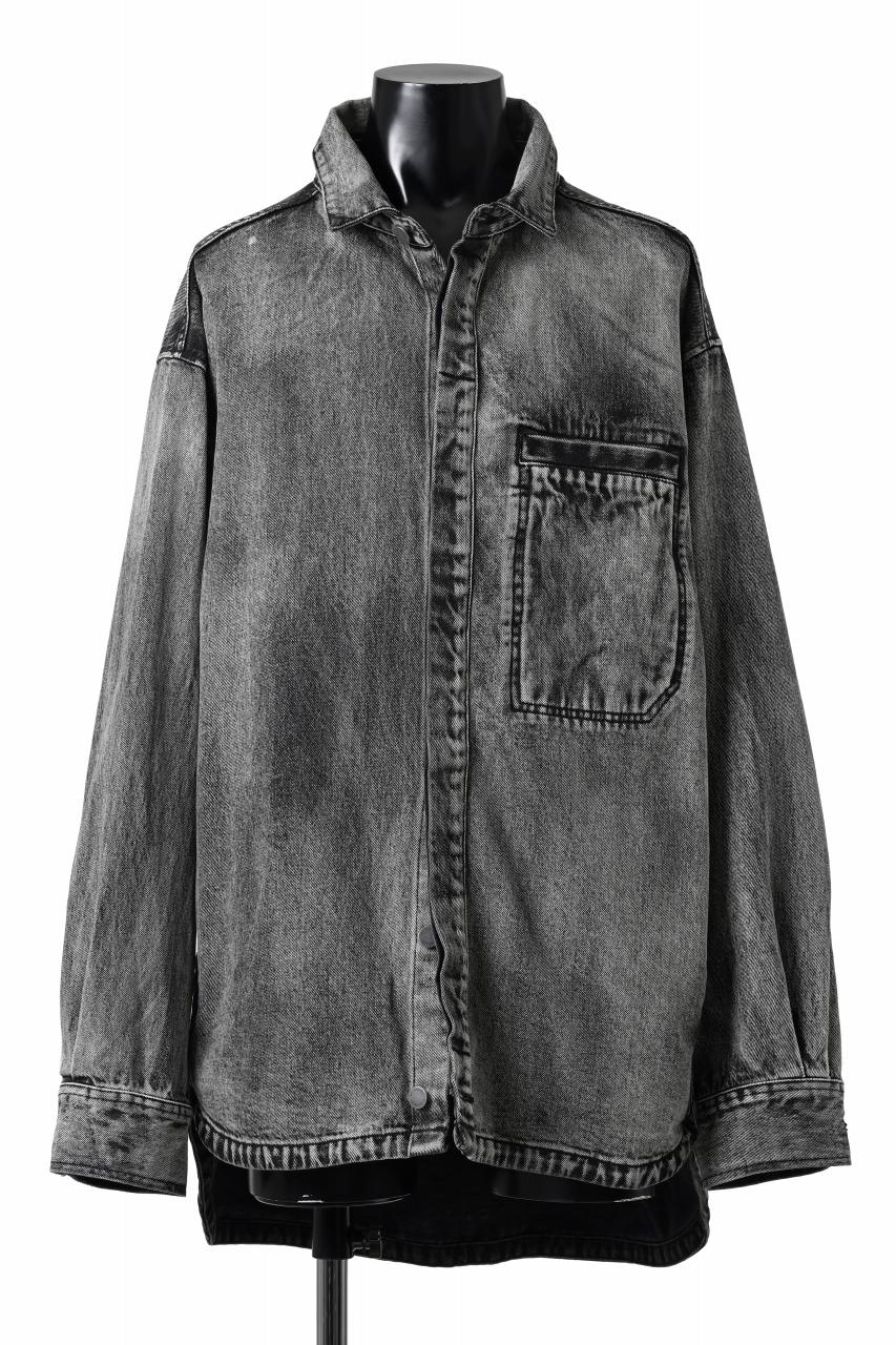 entire studios HERCULEAN DENIM SHIRT JACKET (CHARGRILL) - Image 2