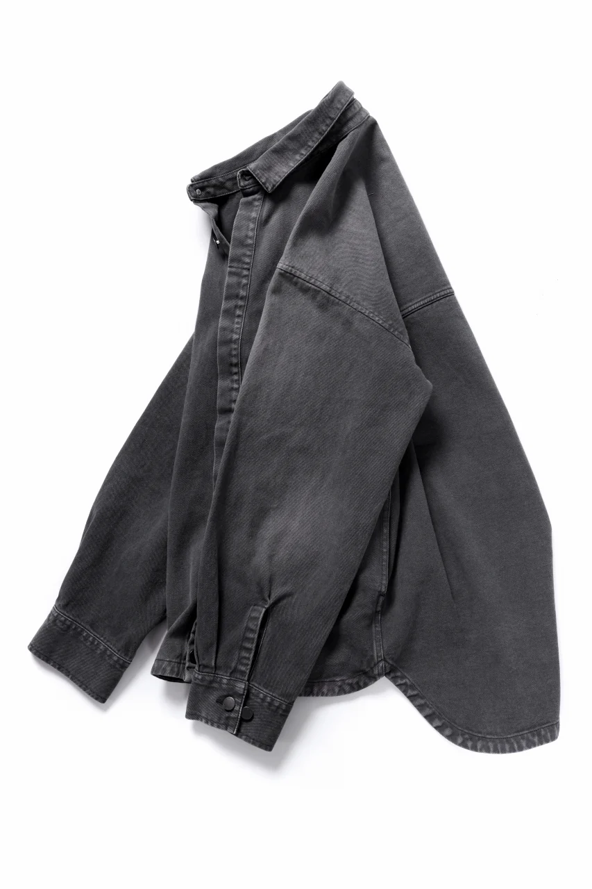 entire studios HERCULEAN DENIM SHIRT JACKET (STONE LIGHT) - Image 2