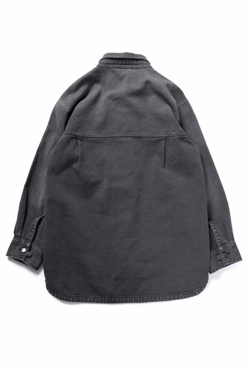 entire studios HERCULEAN DENIM SHIRT JACKET (STONE LIGHT) - Image 4