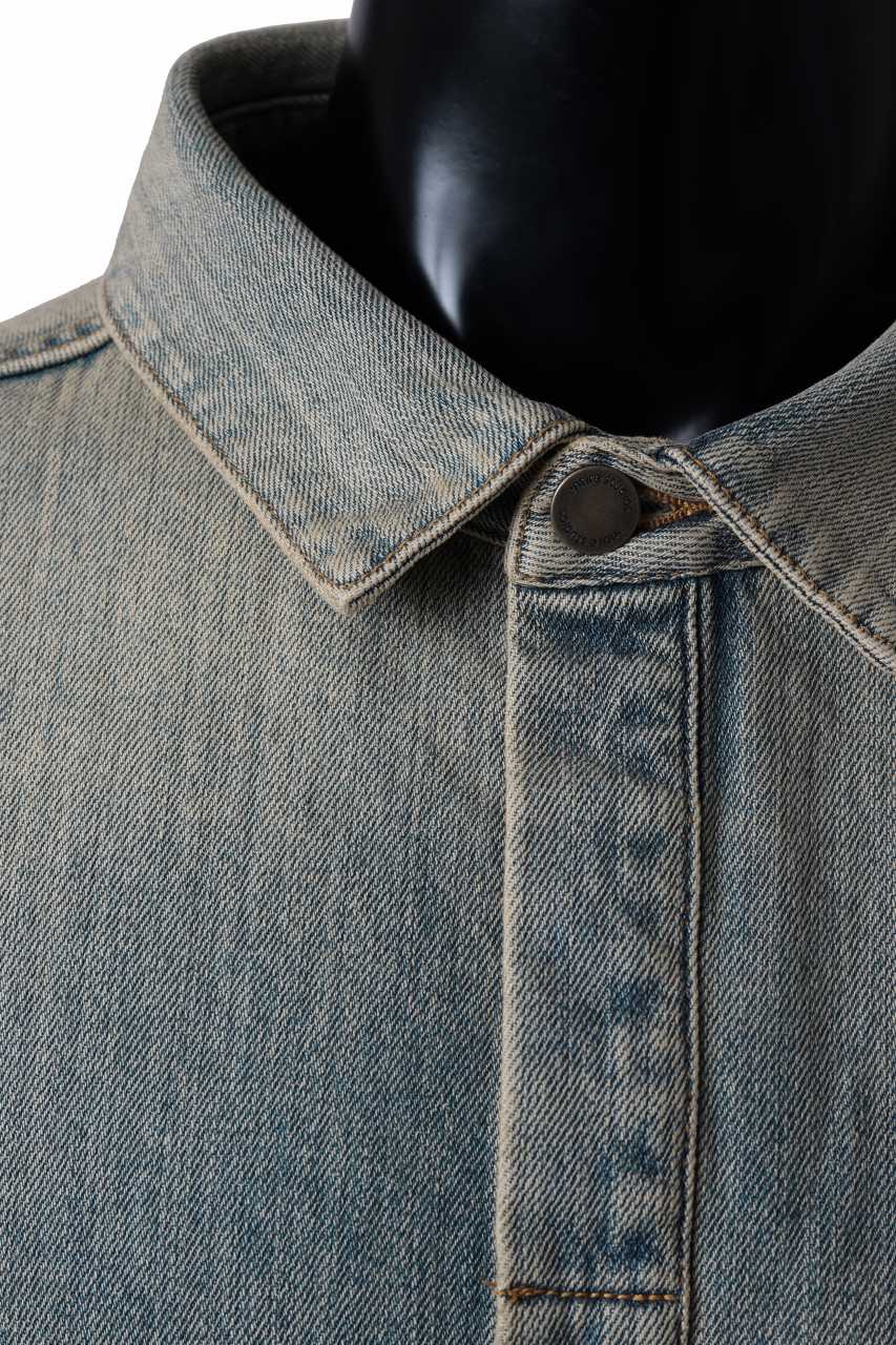 entire studios HERCULEAN DENIM SHIRT JACKET (SURFACE WAVE) - Image 12