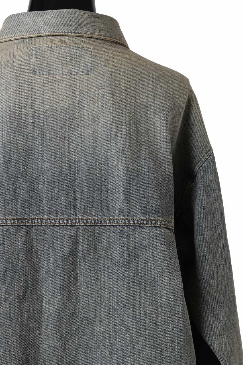 entire studios HERCULEAN DENIM SHIRT JACKET (SURFACE WAVE) - Image 15