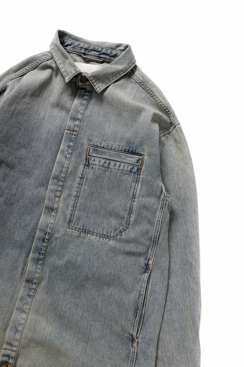 entire studios HERCULEAN DENIM SHIRT JACKET (SURFACE WAVE) - Image 16