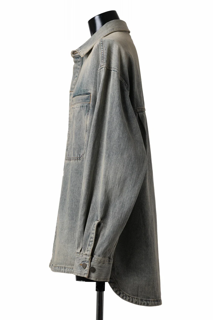 entire studios HERCULEAN DENIM SHIRT JACKET (SURFACE WAVE) - Image 5