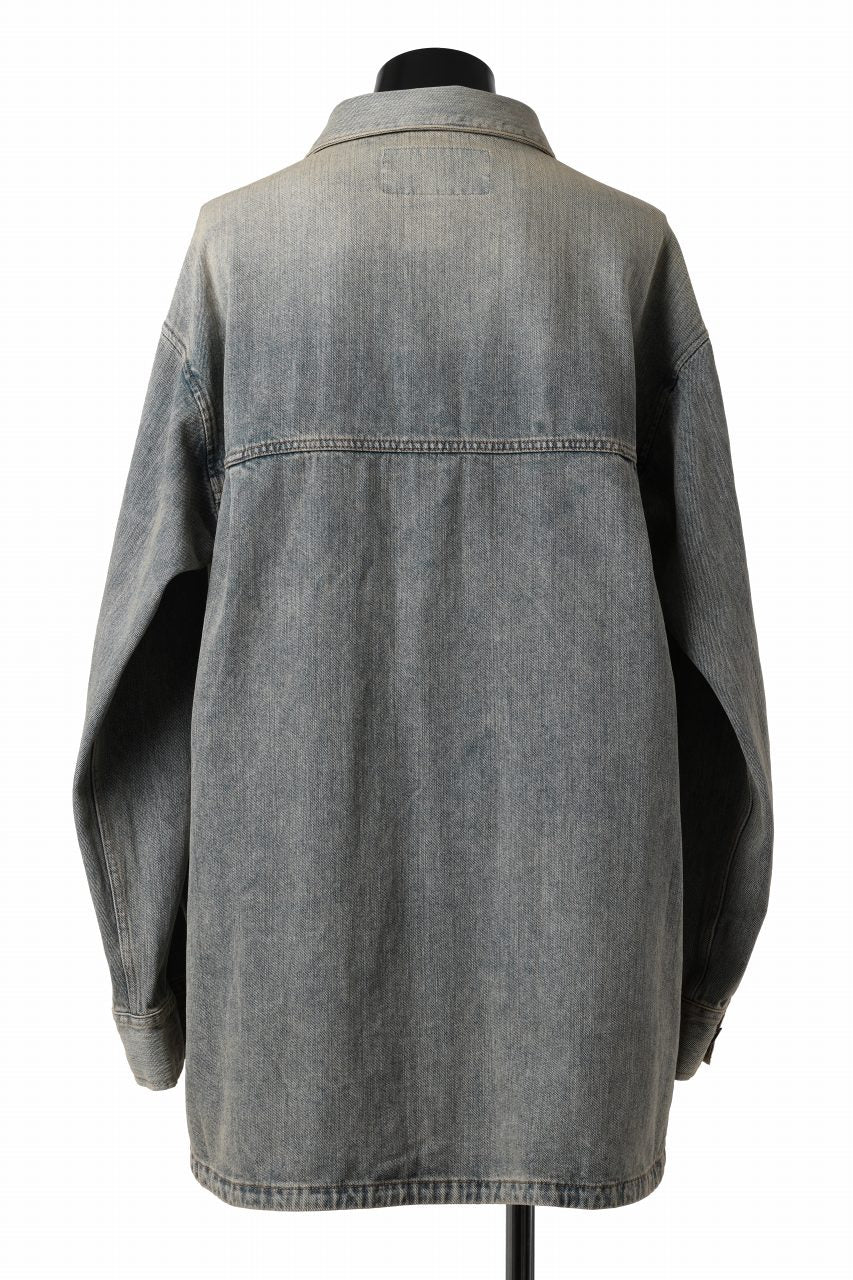 entire studios HERCULEAN DENIM SHIRT JACKET (SURFACE WAVE) - Image 6