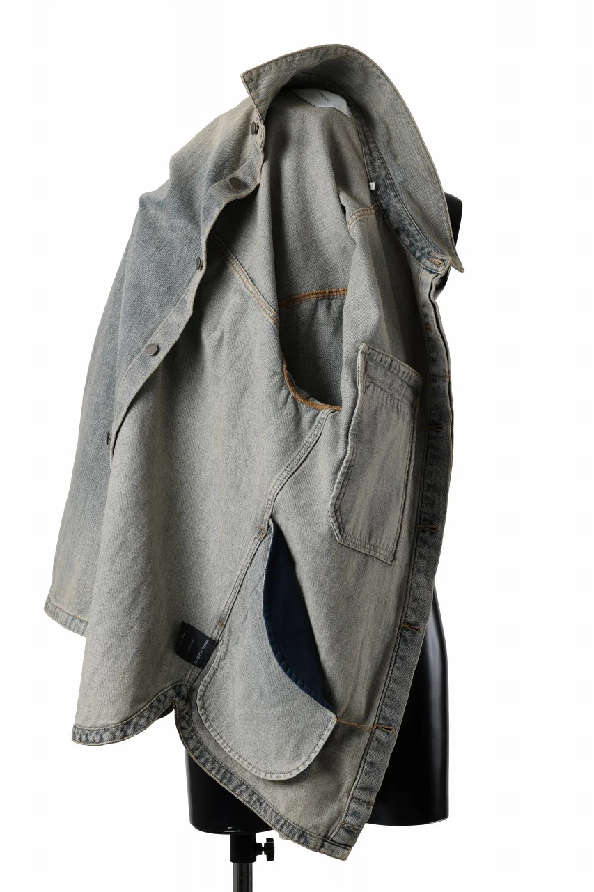 entire studios HERCULEAN DENIM SHIRT JACKET (SURFACE WAVE) - Image 8
