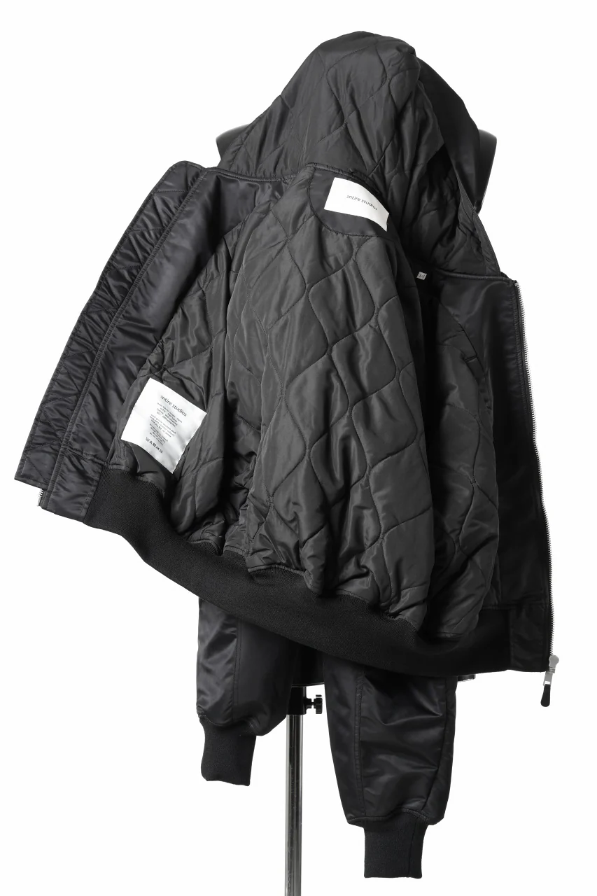 entire studios HOODED BROAD BOMBER PADDED JACKET (OIL) - Image 8