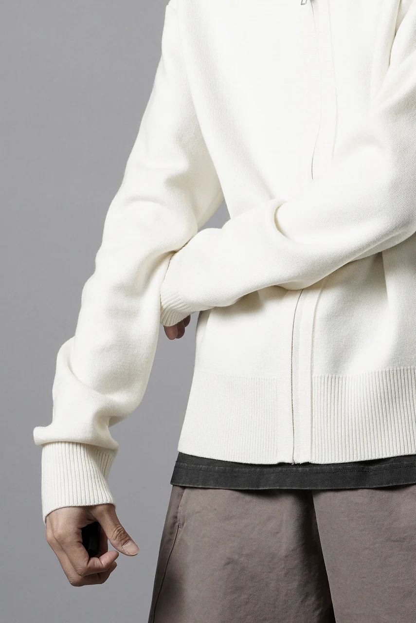 entire studios KNIT ZIP UP JACKET (IVORY) - Image 16