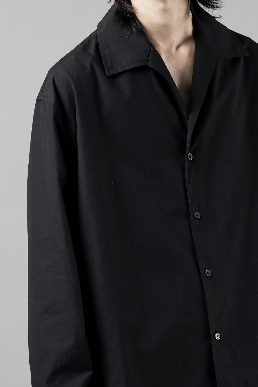 entire studios LS OPEN COLLAR SHIRT (BLACK) - Image 10