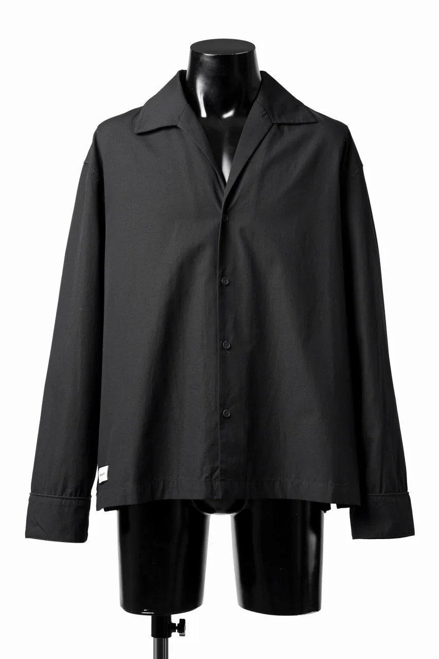 entire studios LS OPEN COLLAR SHIRT (BLACK) - Image 2