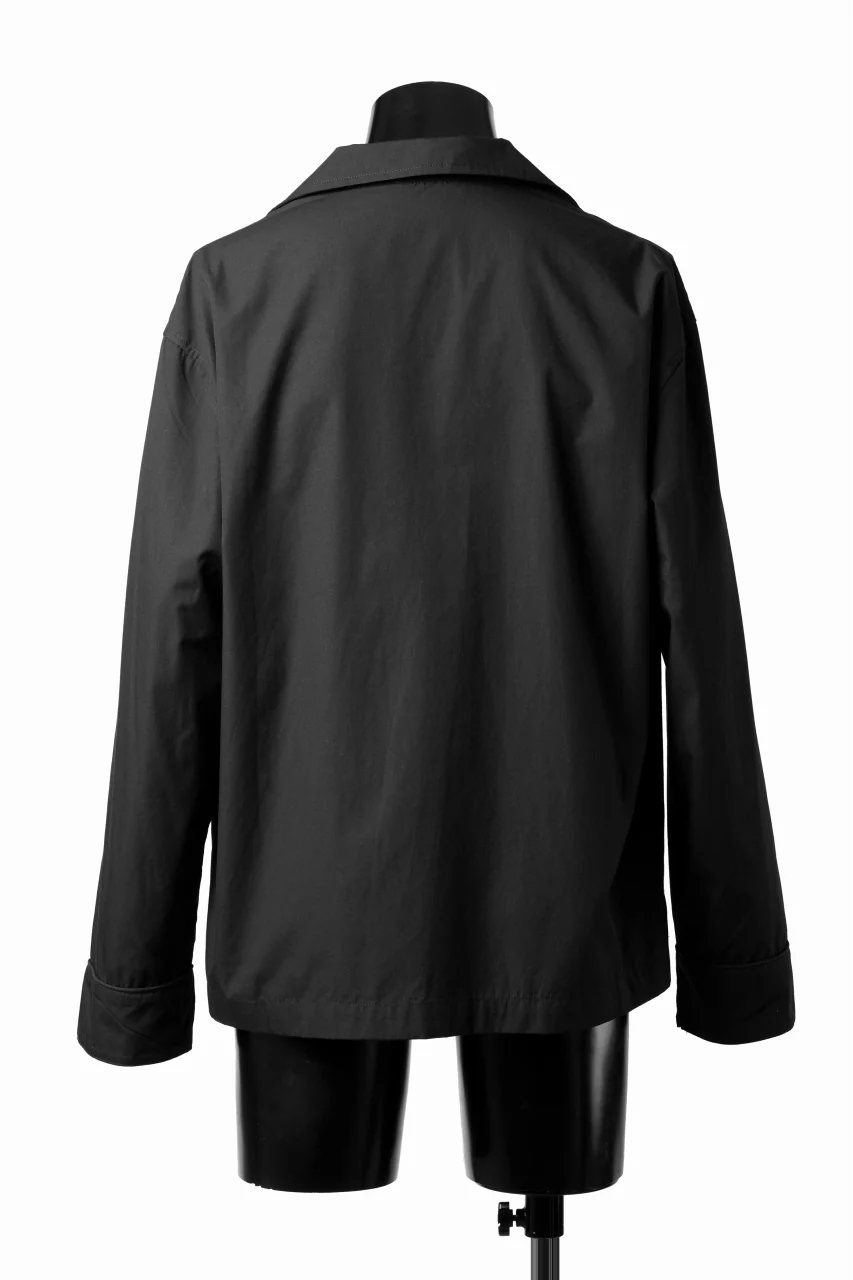 entire studios LS OPEN COLLAR SHIRT (BLACK) - Image 5