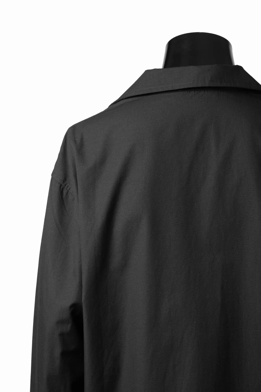 entire studios LS OPEN COLLAR SHIRT (BLACK) - Image 9