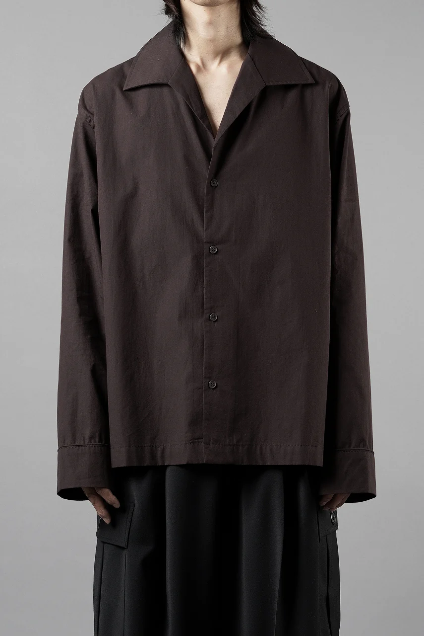 entire studios LS OPEN COLLAR SHIRT (BRUNETTE)