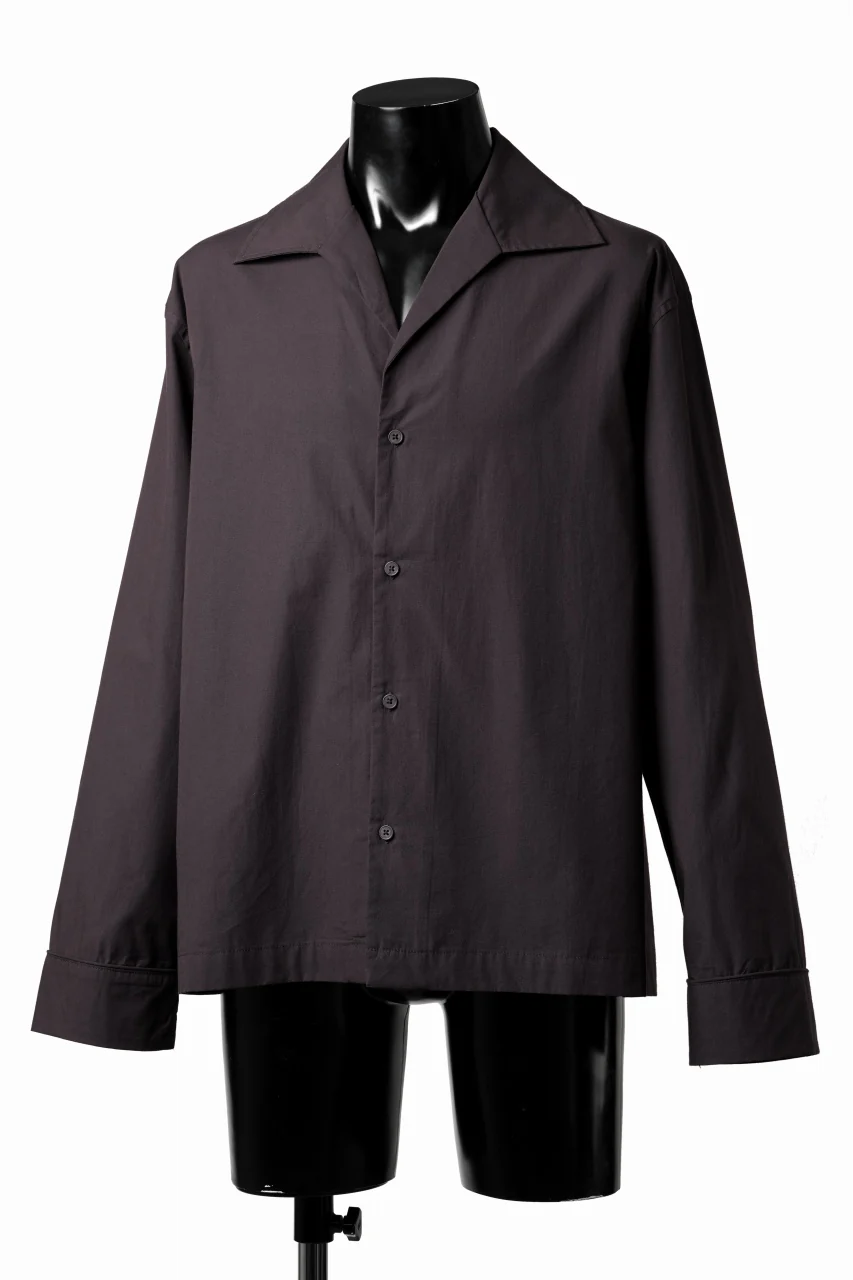 entire studios LS OPEN COLLAR SHIRT (BRUNETTE) - Image 4