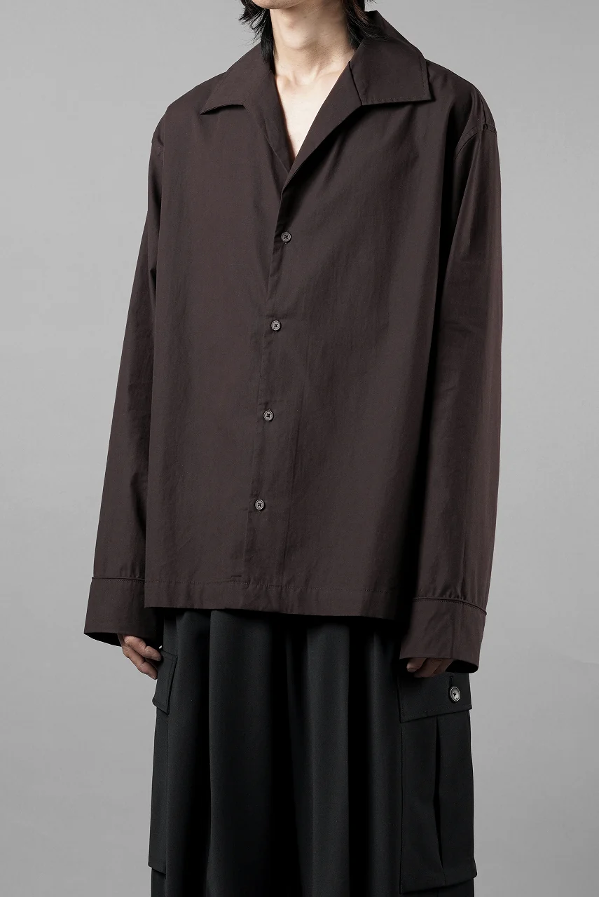 entire studios LS OPEN COLLAR SHIRT (BRUNETTE) - Image 5