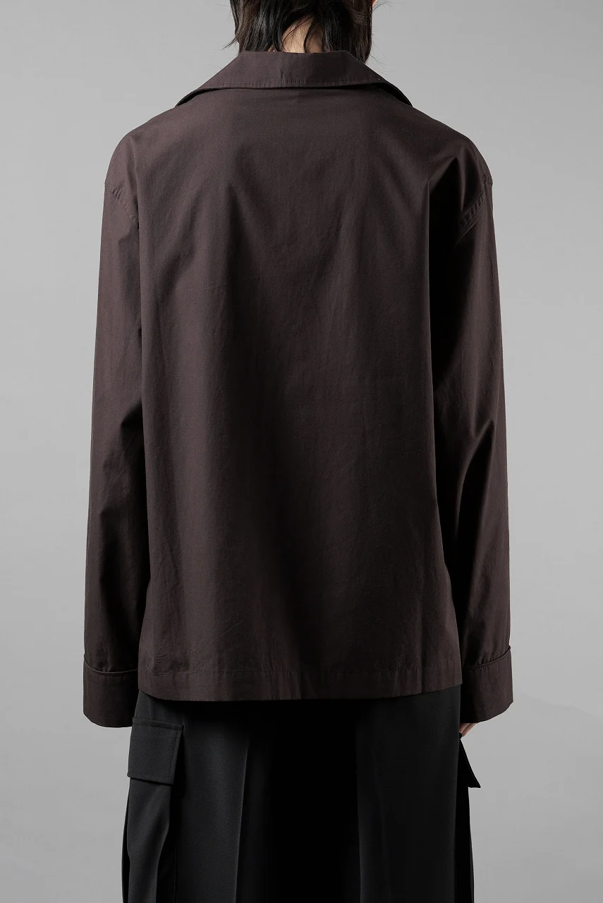 entire studios LS OPEN COLLAR SHIRT (BRUNETTE) - Image 7