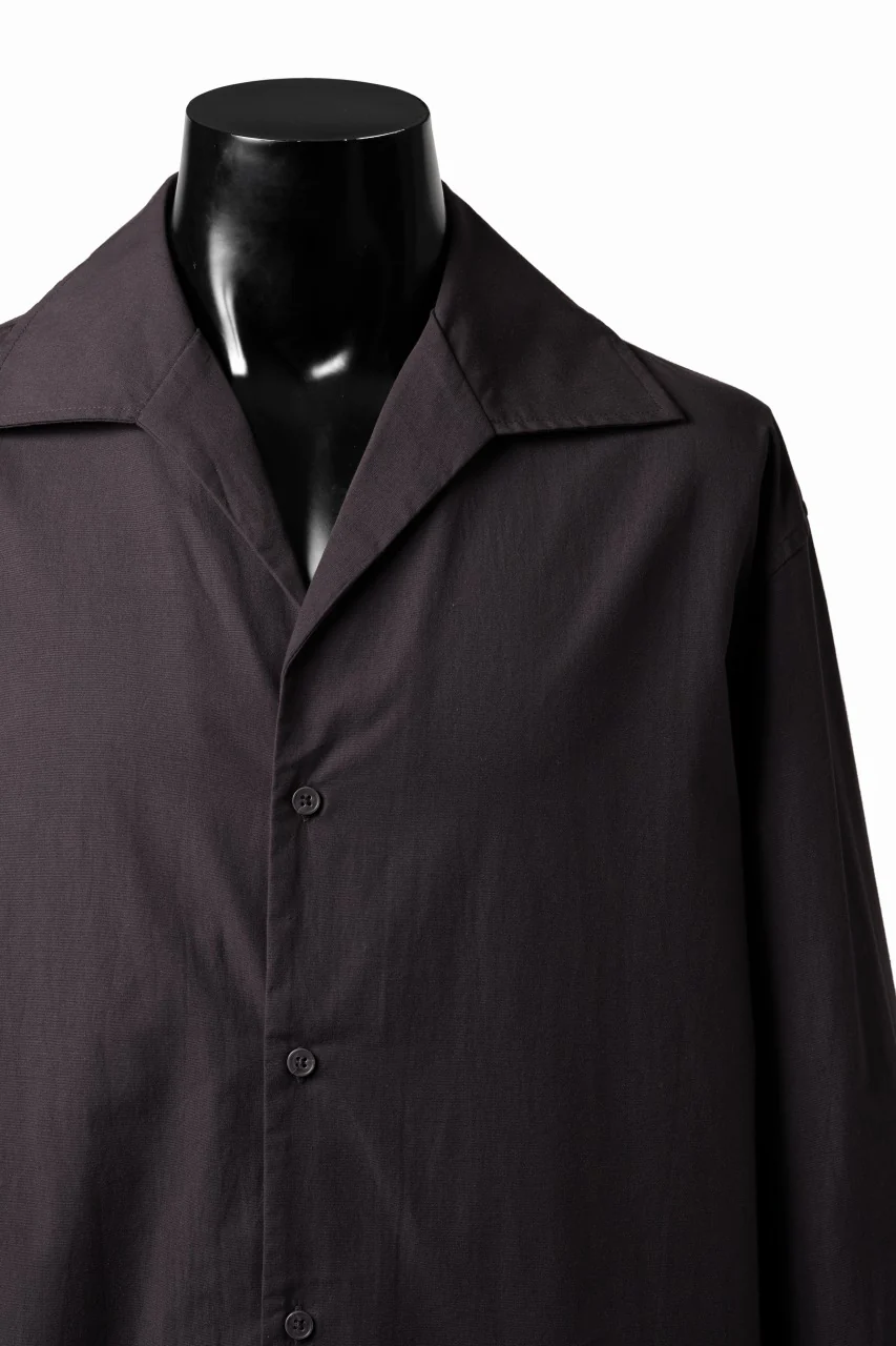 entire studios LS OPEN COLLAR SHIRT (BRUNETTE) - Image 8