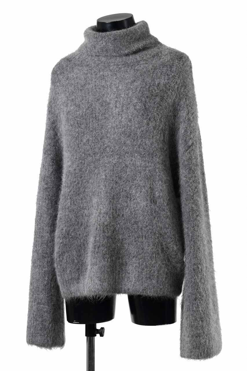 entire studios LUTE KNIT HIGH NECK SWEATER (SMOKE) - Image 2